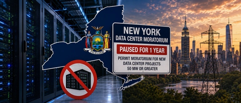 New York Halts Large Data Center Projects in First Statewide Moratorium