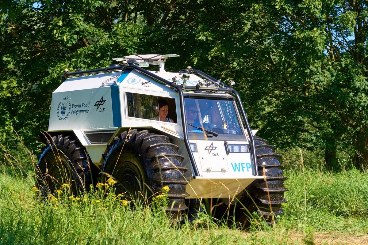 World Food Programme and DLR Sherp all-terrain vehicle used in Project Ahead
