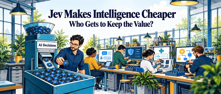 Jev Makes Intelligence Cheaper. Who Gets to Keep the Value?